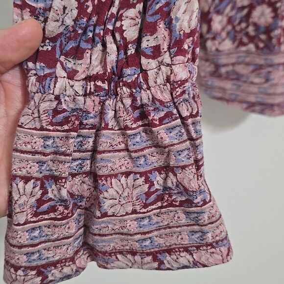 Lucky Brand Long Sleeve V-Neck Floral Top S - Picture 4 of 7